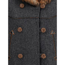 Gray Fleece Wool Coat