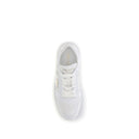 White Calf Leather Bos Taurus Platform Sneakers
