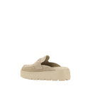 Beige Rubber Platform Loafers