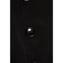 Black Elastane Midi Skirt