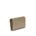 Beige Calf Leather Bos Taurus Shoulder Bag