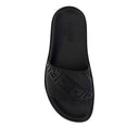 Black Rubber Flat Sandals