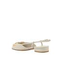 White Calfskin Ballet Flats