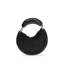 Black Viscose Shoulder Bag