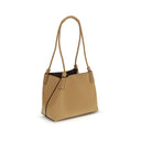 Beige Calf Leather Bos Taurus Shoulder Bag