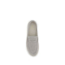 Beige Calf Leather Bos Taurus Slip-On Loafers