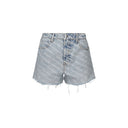 Blue Cotton Bermuda Shorts