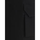 Black Fleece Wool Midi Skirt