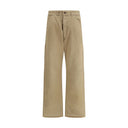 Beige Cotton Cargo Pants