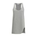 Gray Cotton Casual Dress
