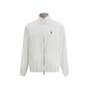 White Polyamide Full-Length Jacket