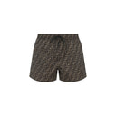 Brown Polyester Swim Shorts