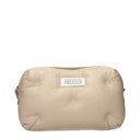 Beige Leather Clutch Bag