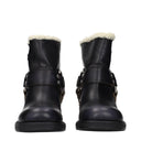 Black Leather Ankle Boots