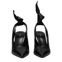 Black Leather High Heel Pumps