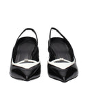 Black Leather Wedge Sandals