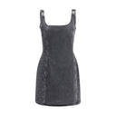 Gray Cotton Casual Dress