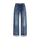 Blue Cotton Jeans Denim