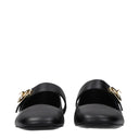 Black Leather Ballet Flats