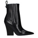 Black Leather Ankle Boots