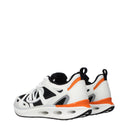 White Fabric Athletic Sneakers