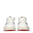 White Leather Low Top Sneakers