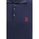Blue Cotton Polo Shirt