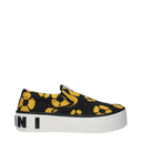 Blue Fabric Slip-On Loafers