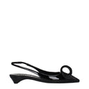 Black Leather Flat Sandals