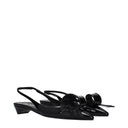 Black Leather Flat Sandals