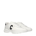 White Leather Athletic Sneakers