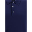Blue Cotton Polo Shirt