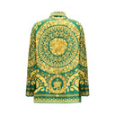 Green Silk Pattern Shirt