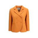 Orange Fleece Wool Coat