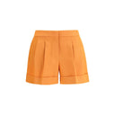 Orange Fleece Wool Shorts