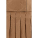 Brown Silk Mini Skirt