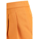 Orange Fleece Wool Shorts