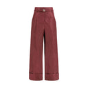 Bordeaux Silk Dress Pants
