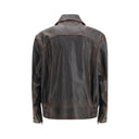 Brown Goatskin Bomber