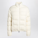 Moncler White puffer jacket with braids in cotton blend