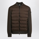 Moncler Cardigan with padded nylon knit sleeves
