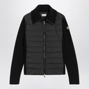 Moncler Black padded wool cardigan