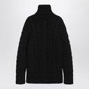 Suéter de cuello alto negro de lana Moncler X Edward Enninful
