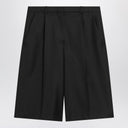 Loulou Studio Bermuda in black virgin wool