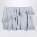 Acne Studios Grey fleece ruffle mini skirt