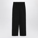 Loulou Studio Black straight bouclé trousers