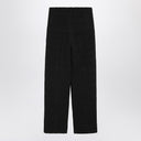 Loulou Studio Black straight bouclé trousers