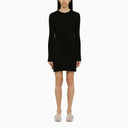 Loulou Studio Black ribbed silk blend mini dress