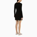 Loulou Studio Black ribbed silk blend mini dress
