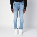 AMIRI Light blue washed skinny jeans with wear